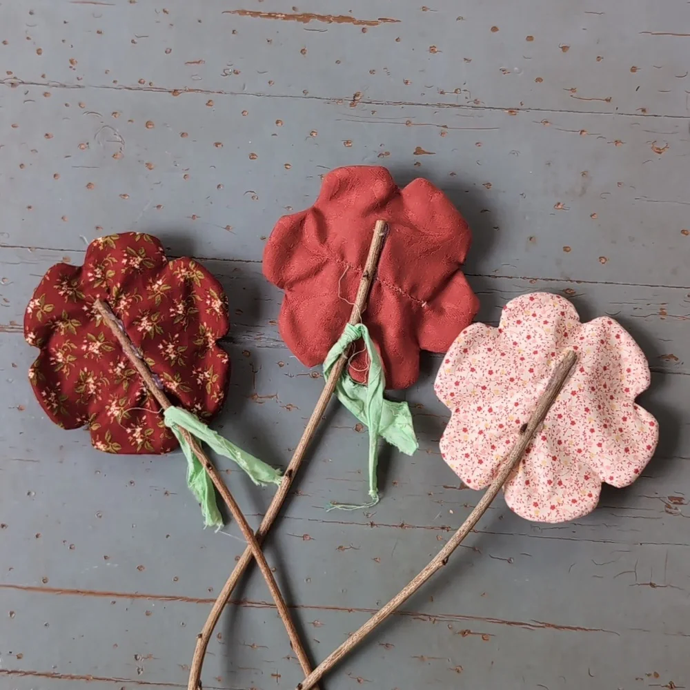 Handmade rustic farmhouse patchwork flower decor
